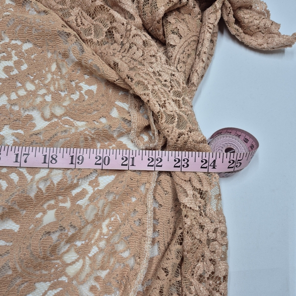 Madame Babu Peach Lace Kimono Cardigan - Picture 8 of 9